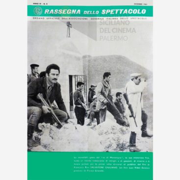 1. La copertina del n. 8 dicembre 1961 di Rassegna dello Spettacolo dedicata a Salvatore Giuliano 1962