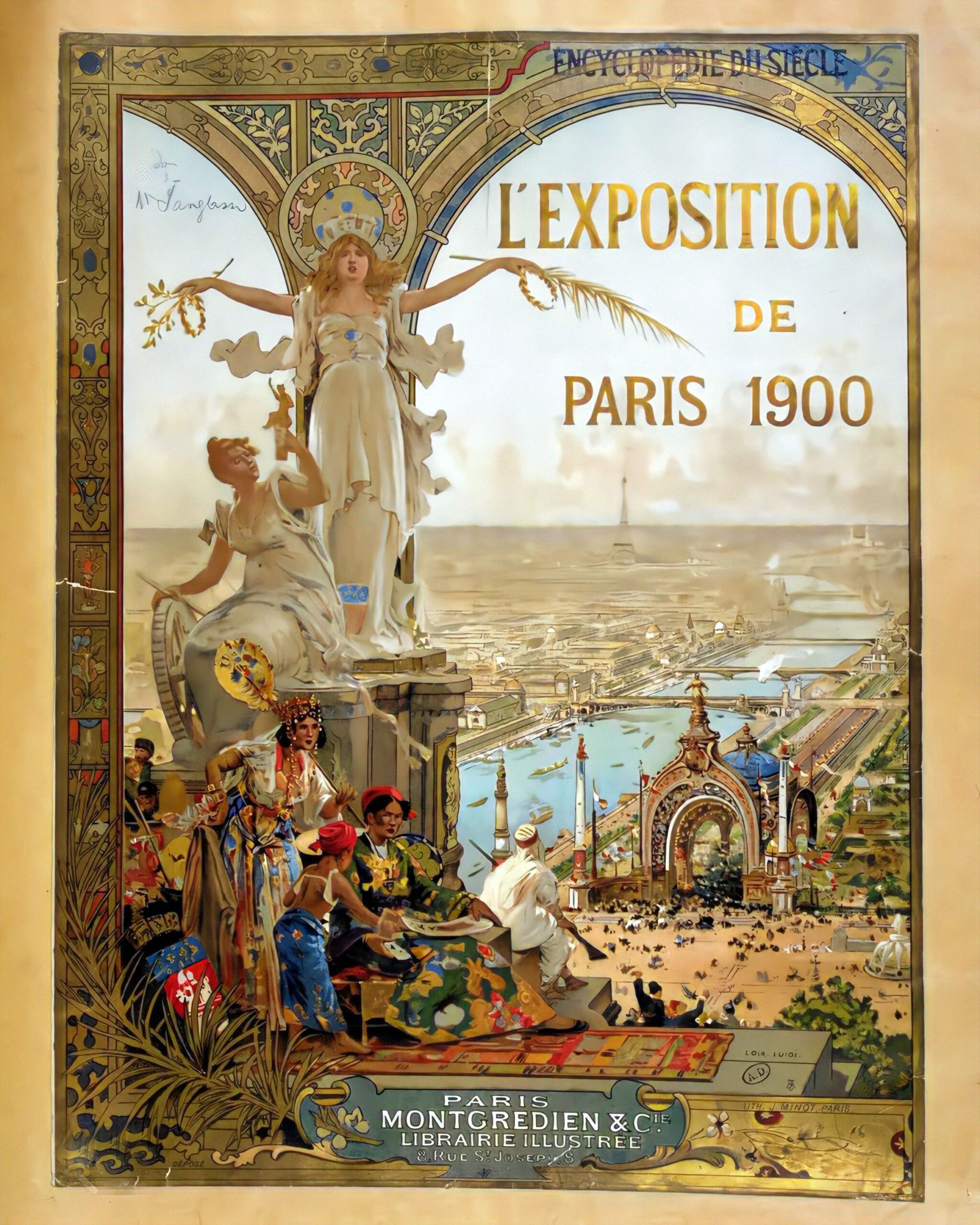 Manifesto dell’Esposizione di Parigi del 1900, evento a cui Raffaello Lucarelli partecipò da visitatore, prima di essere chiamato alle armi.