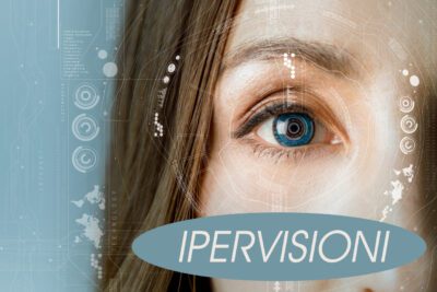 human eye and graphical interface. smart contact lens concept. Ipervisioni ASCinema